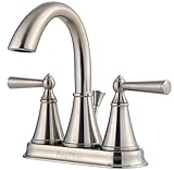Pfister lg48-gl0 Kサクストン2-handle 4インチCentersetバスルーム蛇口in Brushedニッケル、1.2 GPM