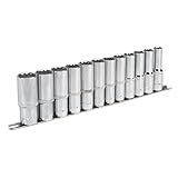 Sealeyソケットセット12pc 1 / 2 " Sqドライブ12pt Deep WallDriveメトリック