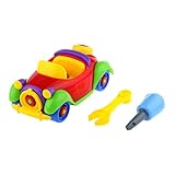 IPOTCH プラスチック製　ヴィンテージカー　車　おもちゃ　組み立て　安全　マルチカラー　高品質