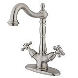 Kingston Brass KS1498AX Two Handle Vessel Sink Faucet with Optional Cover Plate