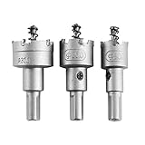 Akozonドリルビットホールソーセットパイロットビットウッド薄板シートカッター20mm 25 mm 30mm 3本