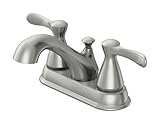 Oakbrook洗面所蛇口低リード2ハンドル4 " 1.5 GPM B。ニッケル