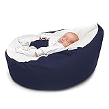 Rucomfy Luxury Cuddle Soft Gaga Baby Bean Bag (Navy) by RUComfy
