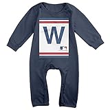 Kamifa カミファ シカゴカブス チャンピオン Win プリント 長袖ベビー服 おくるみ 幼児 クール Navy 18 Months