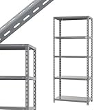 力量-1-21 幅87.5×奥行45×高さ210cm 5段 グレー 150㎏/段