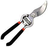 GR8-Cut Bypass Pruner - Razor Sharp Heavy Duty Solid Steel Garden Clipping Secateur - Classic Comfor