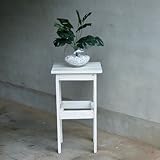 リサイクルウッド　サイドテーブル　ホワイト