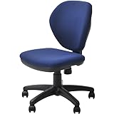 オフィスコム オフィスチェア デスクチェア コンパクト ひじ無し ネイビー ワークスチェア WORKS-CHAIR-NV