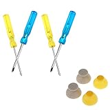 Dolity 2ペア　ジョイスティックキャップ　 4ピースドライバー　ニンテンドーゲームキューブコントローラに対応　　交換部品