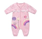 女の子のためのピンクの寝袋、春/秋の寝袋、0-6ヶ月