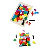 Linyuan 安定した品質 40 Pieces Colorful Wooden Jigsaw Puzzle for Baby Kids Toddler Child Early Learning Ed