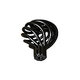 SODIAL(R) レトロアンティークドアノブ引き出しプルハンドルキャビネット　食器戸ワードローブ　10個ブラックグリップ