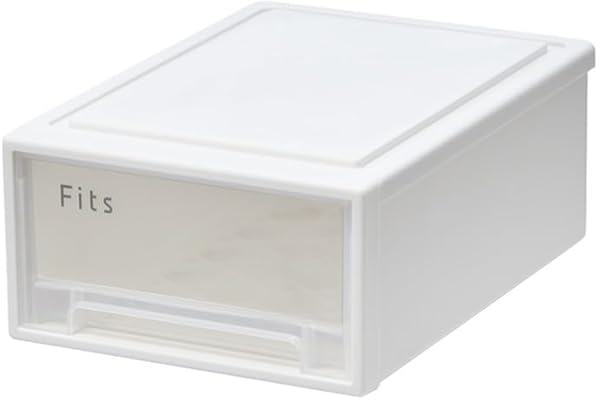 天馬 収納ボックス フィッツケース 小物収納 幅22.4×奥行30.7×高さ12.4cm 収納ケース たわみにくい 小物入れ 衣装ケース【色 ホワイトクリア】 【30-22】