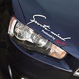 Sports mind 車 バイク ステッカー デカール シール 汎用 サイド ドレスアップ スポーツマインド sports mind 全8カラー 4サイズ (ホワイトシルバー, Sサイズ 19×7cm)