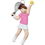Personalizedクリスマス装飾2017テニスガールスポーツPlayerアクティブAthleteホリデーツリーオーナメントチームCoworker workersギフト趣味スコアスニーカーボールブ