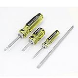 uxcell 双方向ドライバー プラスチック グリップ 調整可能 ウェイ スロット プラスドライバー 修復ツール