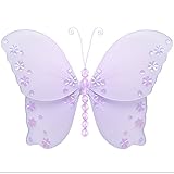 HangingバタフライパープルラベンダーTwinkleナイロンメッシュ蝶デコレーション装飾赤ちゃん保育園寝室女の子部屋天井壁装飾結婚式誕生日パーティーベビーシャワーバスルームKid子3dアート