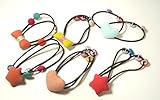 しあわせ倉庫 かわいい カラフル ヘア ゴム リボン こども 髪飾り 子供 アクセサリー 髪留め からまない (リボン 6個セット)