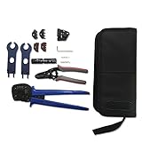 NUZAMAS ソーラーパネル接続用圧着端子圧着工具MC4 MC3コネクターコネクタ端子セットキット収納バッグ