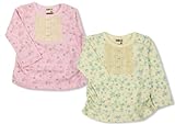 (ナチュラルエイジ)NATURAL AGE 接結天竺 小花柄 レース付き 長そでTシャツ 95cm ピンク