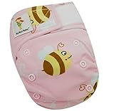 Kawaii Baby Newborn Reusable Cloth Diaper Pure & Natural 6 - 22 Lb. With 2 Microfiber Inserts " Buzz