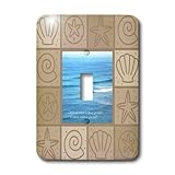 3dRose LLC lsp_25765_1 Seashells and Ocean, Single Toggle Switch