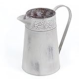 ローズ柄フラワーポット　プランター　水差し型　グレー