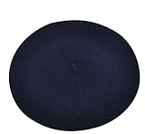 Plus Nao(プラスナオ) 子供用ベレー帽 定番デザイン ベレーキャップ シンプル 無地 秋冬 マニッシュ キッズ ジュニア 女の子 男の子 KIDS - ネイビー