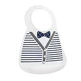 make my day(メイクマイデイ) 油が落ちるシリコンビブ【日本正規品】食洗機で洗える シリコン100% のやわらかビブ 6ヵ月~3歳 BB123 ギャルソン