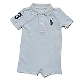 (ポロ ラルフローレン チルドレンズウェア) POLO RALPH LAUREN CHILDRENSWEAR ベビー 男の子 ショートオール Cotton Mesh Polo Shortall ブルー