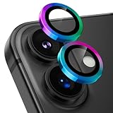 Podick カメラフィルム iPhone 17 用 カメラカバー 9H強化ガラス アルミ合金 アイフォン17 カメラ保護 キズ防止 耐衝撃 高透過率 黒縁取り 露出オーバー防止 極薄 いphone17レンズカバー プロテクター カラフル