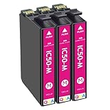 IC6CL50 互換インクカートリッジ 増量版 風船ふうせん ICM50マゼンタ 3本セット 対応機種:EP-301/302/4004/702A/703A/704A/705A/774A/801A/802A/803AW/804AR/901F/902A/903F/904A/PM-A820/A840S/A920/A940/D870/G4500/G850/G860/T960