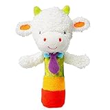 YeahiBaby Baby Soft Hand Rattle Squeaker Developmental Educational Animal Rattles Infant Baby Toys G
