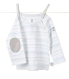 リトルジラフ ベビー服 ココストライプ ひじあて付きシャツ 12-18m (ブルー) lg1081-02 【正規代理店輸入】
