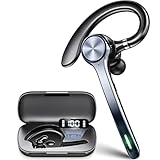 HEIBAS G7 Bluetooth 6.0 片耳ヘッドセット 108時間再生 ANC+ENCノイズキャンセリングマイク付 ハンズフリー通話 左右耳兼用 メガネ併用