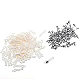 BCP 100pcs Clip-One Side Fixing Mounting Bracket for LED Strip Lights, Screws are Included (For 10mm