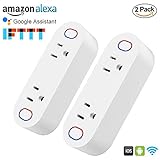 DBMART 2個セット スマートプラグ スマートソケット スマートコンセント ツーインワン16AミニソケットAmazon Alexa Google Assistantで作業 ハブ不要 WIFIプラグ