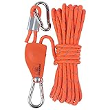 DeeRace プーリー ラチェット ロープ ハンガー、プーリー レギュレーター テント ウィンド ロープ オーニング テント キャノピー用, 6mm5mオレンジ