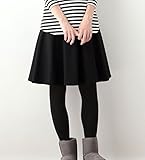 Angeliebe エンジェリーベ マタニティ 産前 産後 対応 フィット ポンチ フレア スカート (2レングス展開 ） 妊婦服 仕事着 S ～ M ひざ 丈 ブラック 21622 21622201