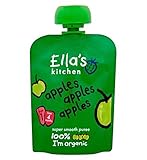 Ella's Kitchen Apples Apples Apples Super Smooth Puree Stage 1 from 4 Months 70g (Pack of 2) - エラのキッ