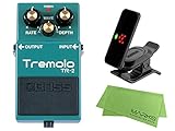 BOSS ボス - Tremolo TR-2 + KORG Pitchclip 2 PC-2 + マークスオリジナルクロス セット