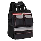 KKmoon 工具用道具袋 ダブルショルダーツールバッグ 多機能 オックスフォード布 工具袋 ツール収納バック