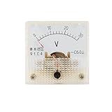 uxcell アナログ電圧計　スクエア　パネルゲージ　91C4 DC 0-30V 　プラスチック　45×45×8mm