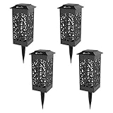 Oxyled ソーラーライト 【改良版 自動点灯 4個セット 防水 省エネ 】ガーデンライト 光センサーで夜間ライト 埋め込み式ライト 電池不要 庭、芝生、歩道、公園に適うアウトドア用ライト