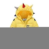 InitialG【イニシャルジー】キッズ ダウンコート ダウンジャケット トップス フード付き ドットプリント 男女兼用 021-xzh-klwt(120 イエロー )