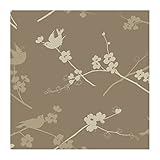 York Wallcoverings AP7440SMP Silhouettes Cherry Blossom and Birds Wallpaper Memo Sample, 8-Inch x 10
