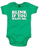 (私で良ければウインクして。) Blink If You Want Me, プリント　ベビースーツ - グリーン/白 12-18 ヶ月
