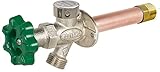 Prier p-164t08 8-inch四半期Turn anti-siphon壁栓withソフトグリップハンドル、3 / 4インチMPT x 1 / 2インチFPT