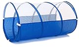 Hide-n-seek Blue Development Crawl Play Tunnel w/ Safety Meshing for Child Visibility & Tote Bag [並行