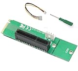 PCI-E 4Xメス - NGFF M.2 Mオスアダプタキー変換ケーブル付き電源コード